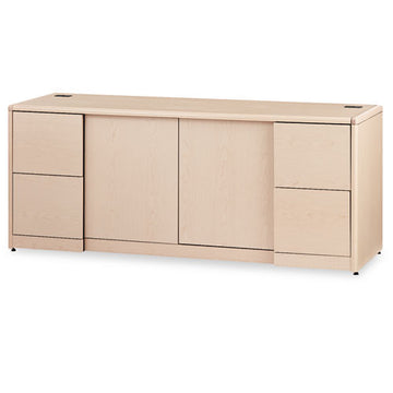 HON® 10700 Series Credenza W-doors, 72w X 24d X 29.5h, Harvest freeshipping - TVN Wholesale